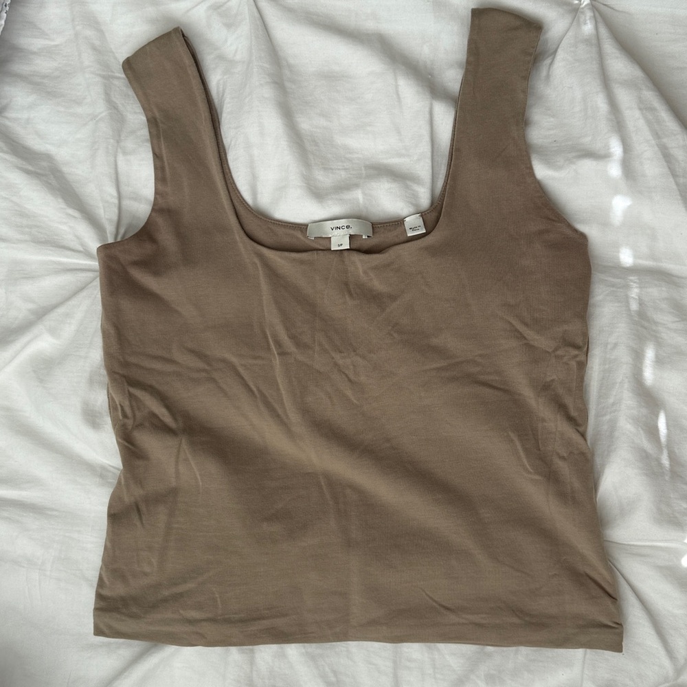 Vince tan tank top